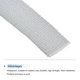 thumbnail image 3 of Lightweight Polypropylene Webbing Strap 0.8" 10 Yard Backpack Light Grey for Luggage Cargo Straps, 3 of 5