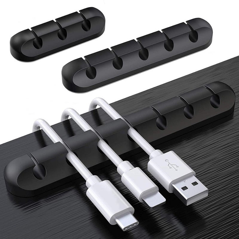 Cable Holder Clips, 3-Pack Cable Management Cord Organizer Clips Self Adhesive for Desktop USB Charging Cable Nightstand Power Cord Mouse Cable Wire PC Office Home