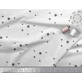 thumbnail image 3 of Soimoi White Rayon Fabric Brush Stroke & Dots Abstract Print Sewing Fabric Yard 42 Inch Wide, 3 of 3