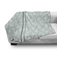 thumbnail image 3 of Seafoam Soft Flannel Fleece Blanket, Tangled Lines with Rhombus Pattern Symmetrical Geometric Composition, Cozy Plush for Indoor and Outdoor Use, 50" x 70", Pale Blue Seafoam White, by Ambesonne, 3 of 6