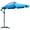 Blue, variant on Outsunny 9FT Offset Hanging Patio Umbrella Cantilever Umbrella, White