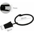 thumbnail image 2 of Juego de anillos para cortinas para colgar en la decoración de interiores, de metal resistente al óxido y con deslizamiento suave, 20 piezas de aros de metal macizo negro, 2 of 5