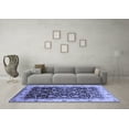 thumbnail image 3 of Ahgly Company Indoor Square Oriental Blue Industrial Area Rugs, 8' Square, 3 of 4