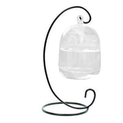 SPRING PARK Hanging Fish Tank Bowl with Stand Creative Small Table Transparent Glass Fish Vase Aquarium for Home Decor