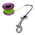 thumbnail image 2 of Carrete de buceo Sunnimix con clips de acero inoxidable de doble extremo 15 m púrpura, 2 of 8