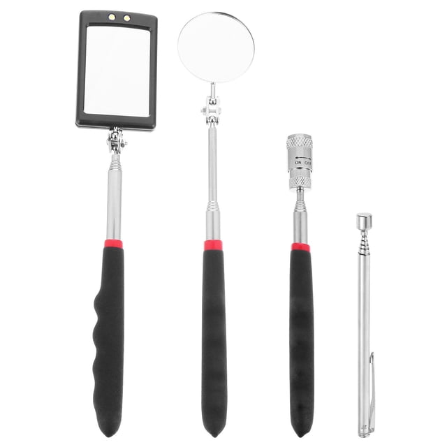 MasteelfCA 4 Pcs Magnetic Pickup with Light Telescoping Tool Magnet Stick for Auto Repair