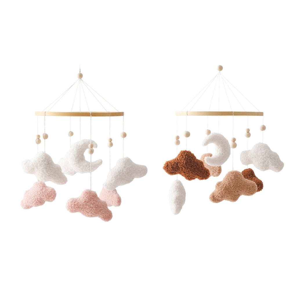 Sinyiin Musical Baby Crib Mobile With Cloud Moon Design Stimulating Senses Through Color Sounds For Early Development