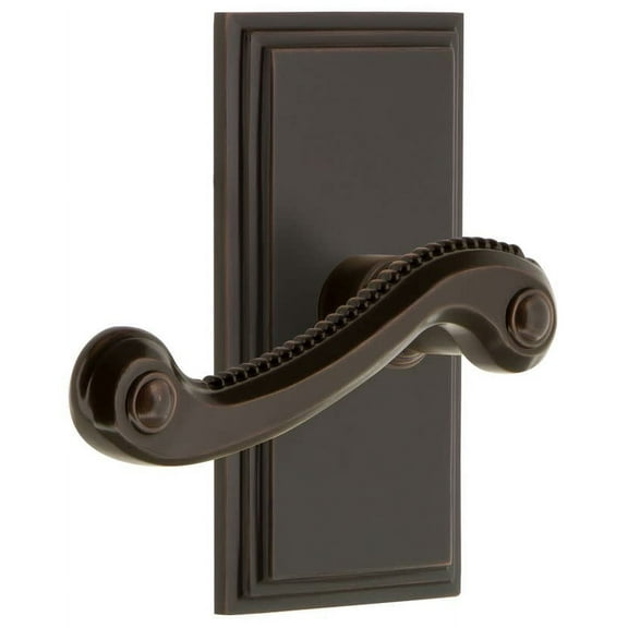 Grandeur Carnew_Dd_Na Carre Solid Brass Rose Dummy Door Lever Set - Bronze