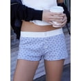 thumbnail image 5 of Yunliwuli Women's Summer Casual Pajama Shorts Elastic Band Loose Fit Strawberry/Heart Print Lounge Shorts, 5 of 9