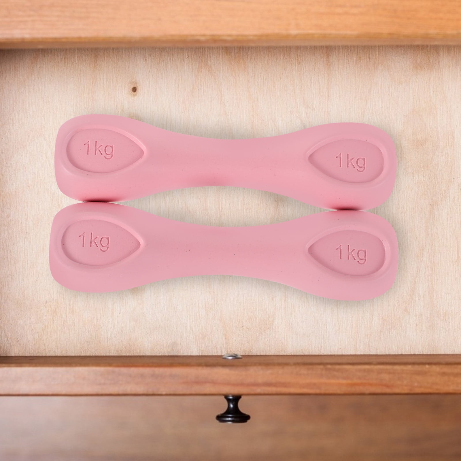 WRISTBIQUE 2Pcs Pink Dumbbell Weights Set Lightweight Hand Held Fitness Equipment for Home Gym Pilates Workouts