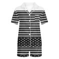 thumbnail image 5 of GERsome Womens 2 Piece Pajama Sets Summer Tie-dye Lounge Set Short Sleeve Pj Sleepwear Button Down Top and Shorts Sleepwear Notch Collar Pjs Lounge Set with Pockets S-XXL, 5 of 5
