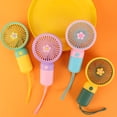 thumbnail image 3 of Frogued 1 Set Handheld Fan USB Charging Soft Wind Comfortable Natural-Wind Dense Grid 250mAh Battery Wide Range Mini Wireless Electric Fan Dorm Supply (Pink), 3 of 13