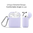 thumbnail image 5 of AirPods Case, GMYLE Silicone Protective Shockproof Earbuds Case Cover Skin with Keychain Kit Set Compatible for Apple AirPods 1 & 2 (Lavender Purple), 5 of 8