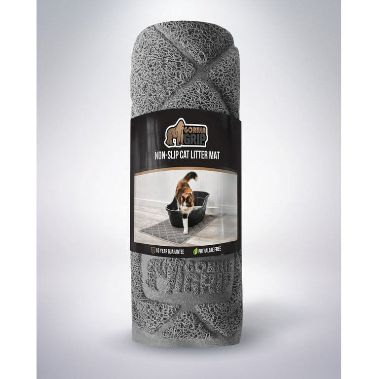 Gorilla Grip Original Premium Durable Cat Litter Mat, XL Jumbo GRAY 45 x 32  NEW