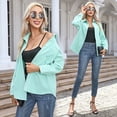 thumbnail image 3 of ZOHIUM Business Casual Tops for Women Button Down Shirts for Women Long Sleeve Slim Fit Blouses Casual Business Tops with Pocket Short Sleeve Blouses for Women Womens Fashion (Mint Green,XL), 3 of 5