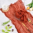 thumbnail image 5 of Wrinkled Dinner Napkins Gauze Cheesecloth Napkins 20 x 20 Inch Rustic Boho Table Napkins Decorative for Weddings Parties Event  Home Table(Terracotta,6PCS), 5 of 7