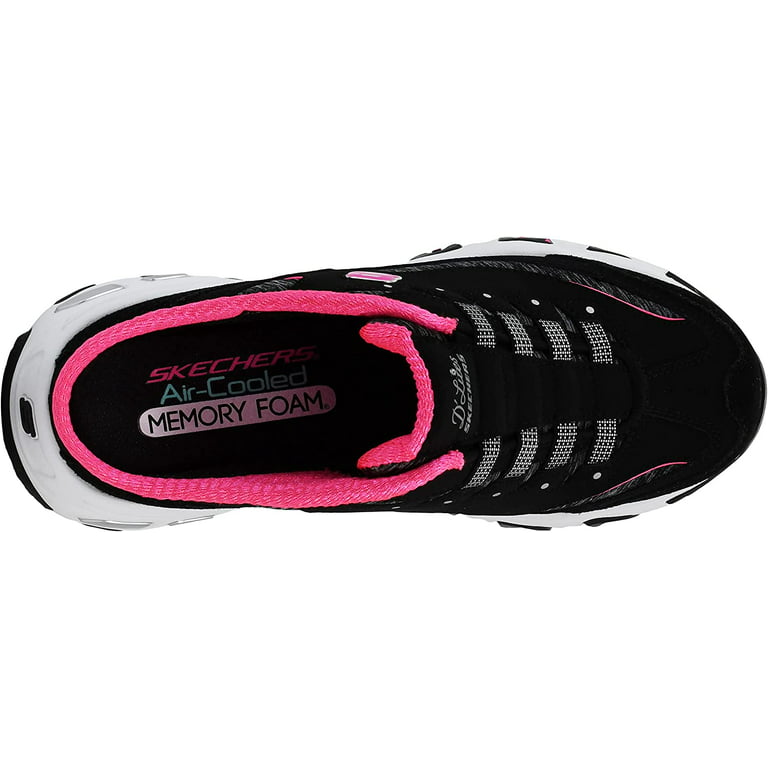 Auto Zuivelproducten Kapper Skechers Women's D'Lites Slip-on Mule Sneaker Black/Hot Pink 7 - Walmart.com