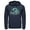 Navy Blue, variant on Men's Jurassic World T. Rex Spray Paint Logo Pull Over Hoodie Navy Blue X Large