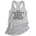 thumbnail image 1 of All My Nieces And Nephews Take After Their Aunt Tank Top, Ladies Racerback Tank, Aunt Auntie Best Cool Aunt, Silver Gray, X-Large, 1 of 3
