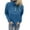 Sky Blue, variant on Women's Stand Up Collar Quarter Button Sweater, Solid Color Loose Fit Pullover, Casual Long Sleeve Top, Everyday Wear, Fall Winter Sweater, Button Detail Sweater Black XXL