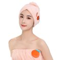 thumbnail image 1 of Falda de ducha absorbente de secado rápido para spa y turbante para secar el cabello (juego de 2 piezas), 1 of 5