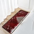 thumbnail image 6 of Christmas Coffee Tree Kitchen Rug, Snowflakes Dark Red Door Mat Bath Rug Home Decor Floor Mat Non-Slip Carpet for Kitchen Living Bedroom 39 x 20 Inch, 6 of 6