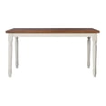 thumbnail image 3 of Linon Willow Dining Table in Vanilla White and Honey Brown Stained Wood, 3 of 9