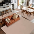 thumbnail image 5 of Brown Area Rugs 2.7x5 for Living Room, Farmhouse Solid Brown Color Modern Art Non Slip Washable Rug Runner, Low Pile Indoor Floor Carpet Mat Bathroom Rugs for Bedroom, Kids Room, 5 of 9