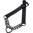 thumbnail image 5 of PU cuero simulado negro gótico punk corazón anillo cubano cadena ajustable cuello correa collar (negro), 5 of 5