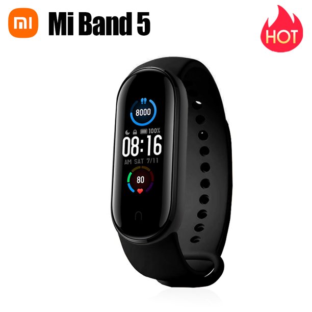 Reloj inteligenteIrforaXiaomi Mi Smart Band 5 Pantalla AMOLED de color dinámico 11 Modos deportivos Carga magnética BT 5.0 14 días en espera Cámara remota Fitness Sports Health Tracker Pulsera