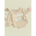 thumbnail image 3 of Bagilaanoe Newborn Baby Girl Oversized Romper Sweatshirt Long Sleeve Bodysuits Letter Embroidery Pullover 3M 6M 12M 18M Infant Casual Tee Tops, 3 of 9