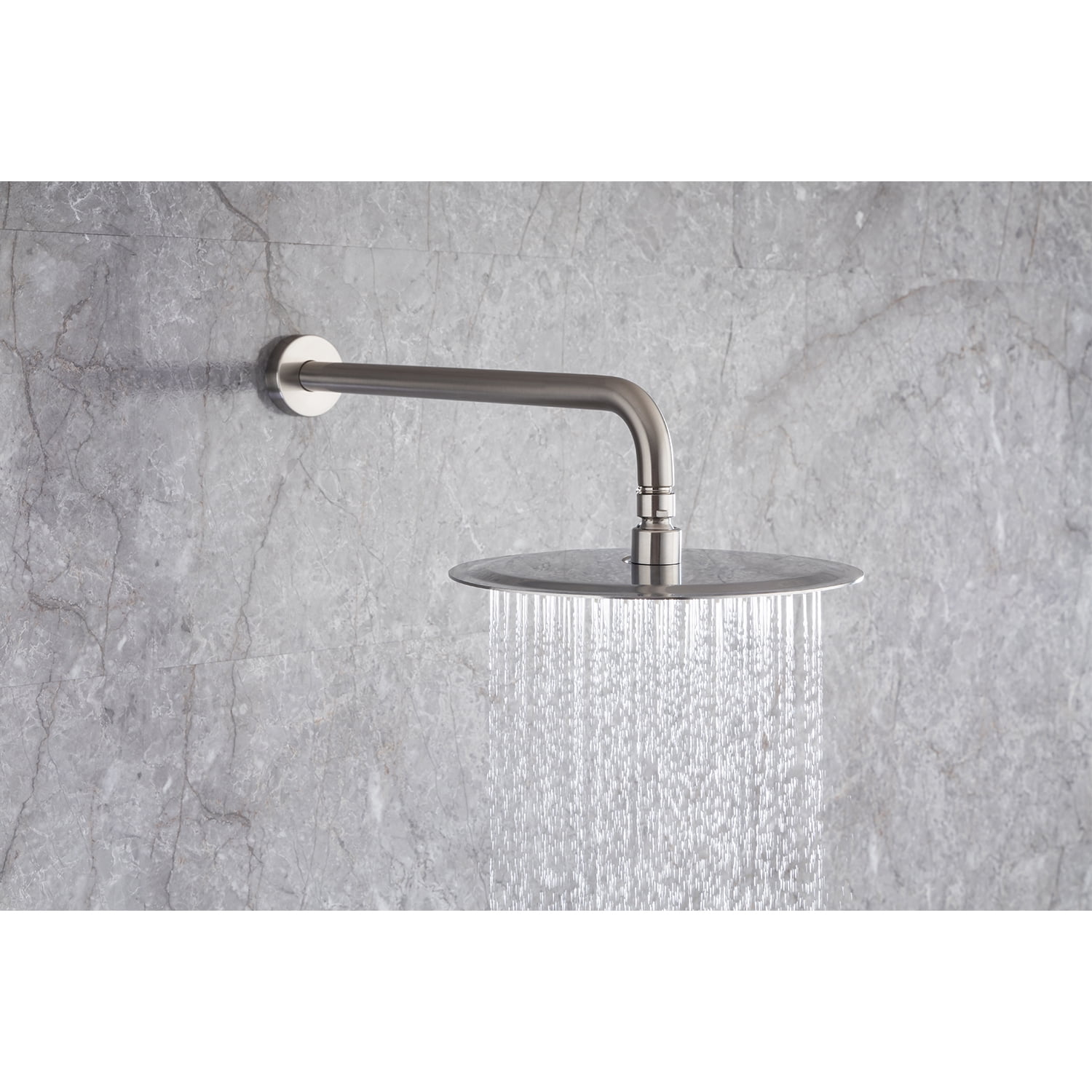 Shower Arm, Extra Fixed Arm with Flange, Stainless Steel Wall-Mounted ShowerHead Arm