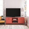 thumbnail image 2 of Novogratz Cache Metal Locker-Style TV Stand for TVs up to 65", Orange, 2 of 14