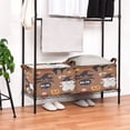 thumbnail image 7 of Foldable Iron Frame Storage Basket Open Basket Bins Versatile Organizer for Laundry Bathroom Closet 16.9” x 11.4” x 10” Cute Characters, 7 of 7