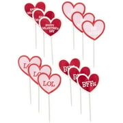 Wilton Heart-Shaped Treat Toppers, 12-Count