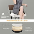thumbnail image 5 of ANMINY Swivel Bar Stools Set of 4, 29" Seat Height, Upholstered Faux Leather Counter Barstools with Wood Backs and Metal Legs, Counter Height Bar Stool for Kitchen Island, 5 of 9