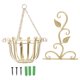 thumbnail image 3 of GOOHOCHY Juego de cesta colgante para plantas decorativas, maceta colgante para pared, cesta de flores con estante, 1 Juego, 3 of 7