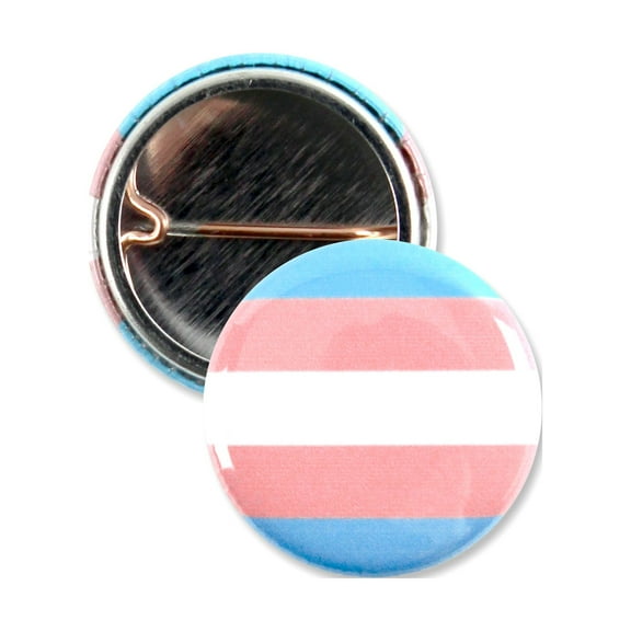 250 Pack - LGBTQ  Transgender Pride Flag Pinback Buttons - 1 Inch