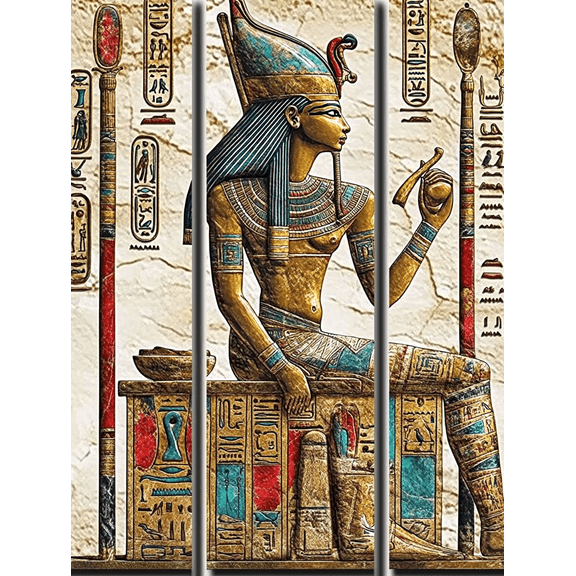 Egyptian Pharaoh Canvas Wall Art Print,Suitable for Living Room, Bedroom, Dining Room, Office, and Hotel Decoration