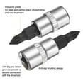 thumbnail image 4 of Uxcell 5pcs PZ1 Bit Socket 1/4" Square Drive Phillips Slotted Extension Impact Bit Power Nut Driver Set S2 & CR-V Steel Socket Ratchet Wrench Bits, Silver Black, 4 of 7