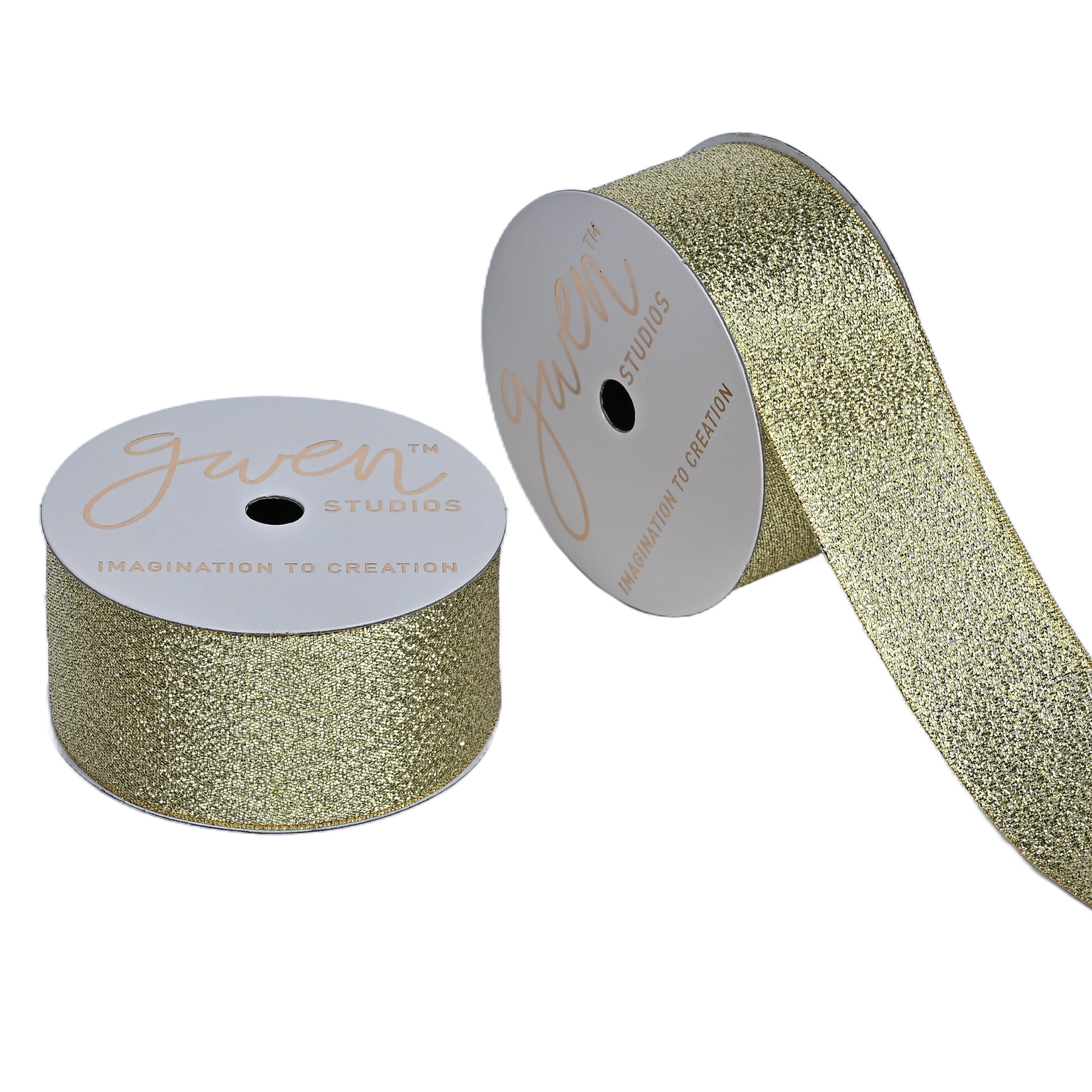 Gwen Studios 1.5" Metallic Gold Galena Ribbon, 3 yards