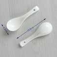 thumbnail image 2 of Soup Spoons Set of 10, Ceramic Soup Spoon, Asian Soup Spoons, White Japanese Spoon Large for Ramen Pho Wonton Dumpling Miso, Deep Oval Hook Design, 2 of 9