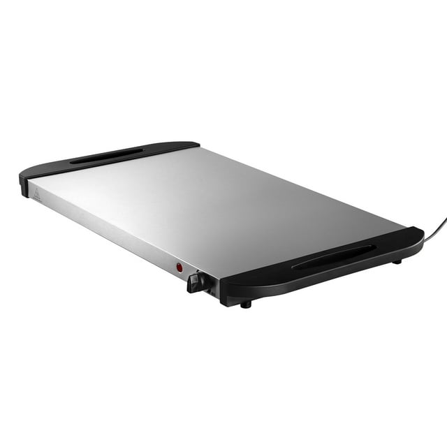 KFFKFF Plaque Chauffante Électrique, Chauffe-Nourriture de Buffet avec Réglage de la Température, Réchaud Portatif en Acier Inoxydable, Idéal pour les Rassemblements, Traiteur, Célébrations