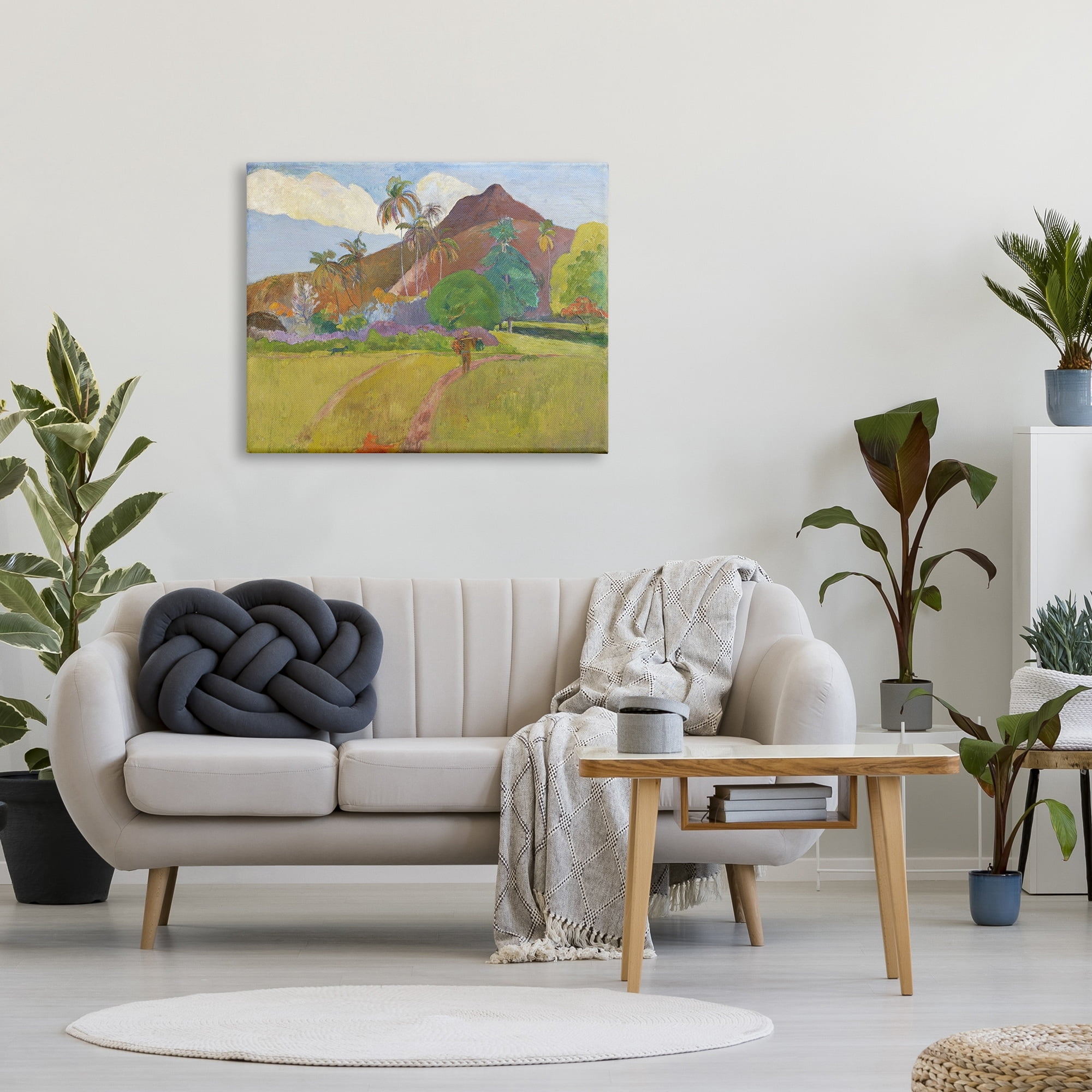 Stupell Tahitian Landscape Gauguin Painting Landscape Painting Gallery Wrapped Canvas Print Wall Art