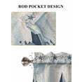 thumbnail image 6 of Texas Star Blue 2 Panel Kitchen Curtains for Small Windows, Farmhouse Country Branches Wooden Grain Bathroom Tier Curtain, Short Window Treatment for Bedroom/Living Room 55"x24", 6 of 6