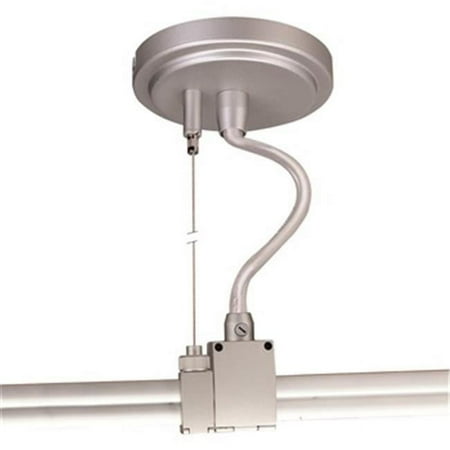 Nora Lighting NRS90-P91-M1BN Round Power Canopy, 20 ft. Cord & Suspended Cable, Brushed Nickel