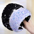 thumbnail image 5 of SPRING PARK Women's Non-slip Sequined Headband Padded Hairband Wide Hair Hoop, 5 of 8
