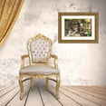 thumbnail image 3 of Monsted, Peder 32x22 Gold Ornate Wood Framed with Double Matting Museum Art Print Titled - In the Pergola, 3 of 4