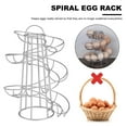 thumbnail image 5 of Yucurem Spiral Egg Skelter Dispenser Rack Metal Storage Display Rack (Silver), 5 of 9