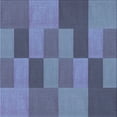 thumbnail image 1 of Ahgly Company Machine Washable Indoor Square Transitional Deep Periwinkle Purple Area Rugs, 5' Square, 1 of 7